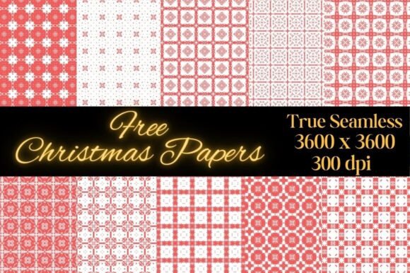 Pretty Christmas True Seamless Patterns for Creative Projects